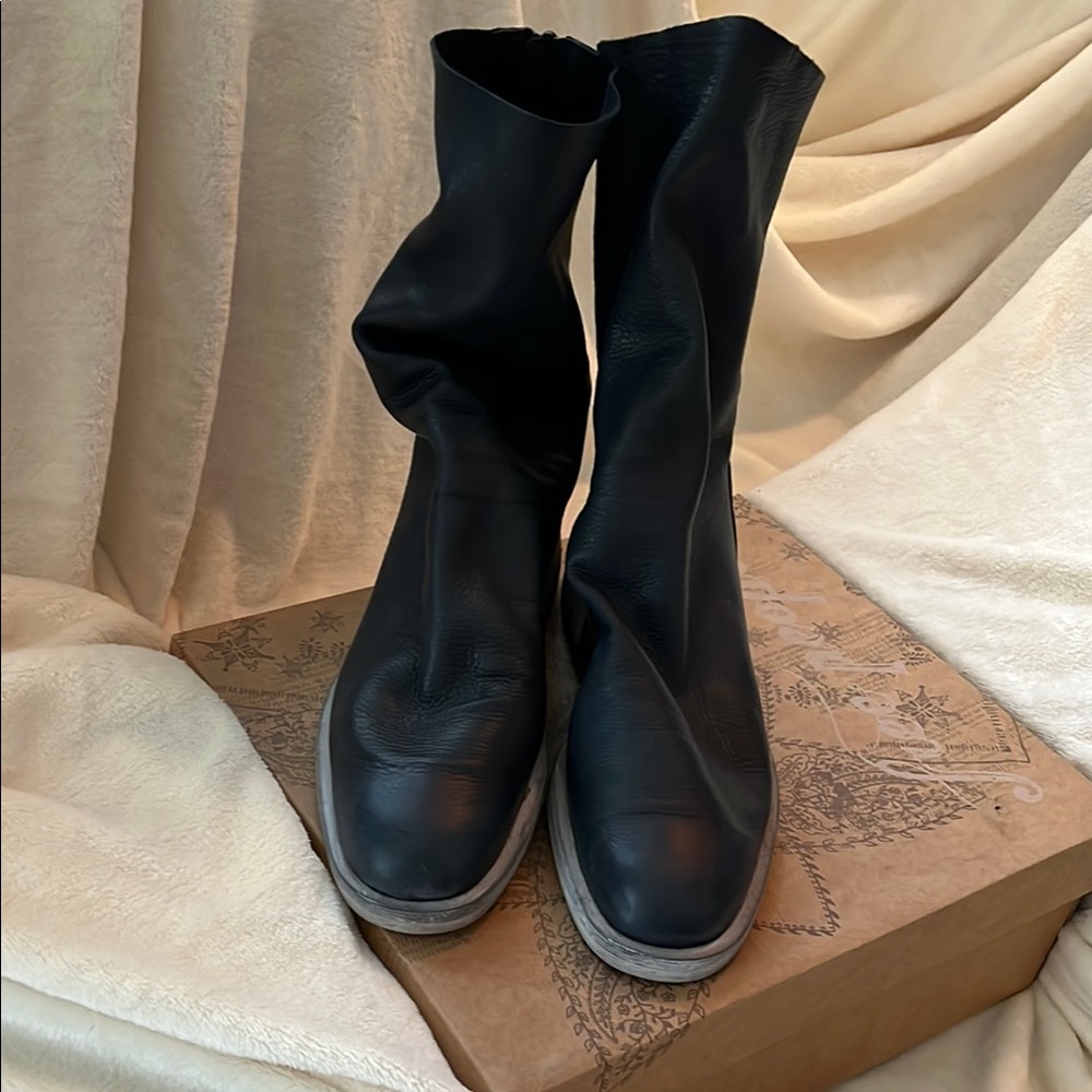 Free People Black Ankle Boots